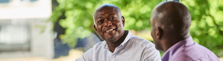 Mature students studying